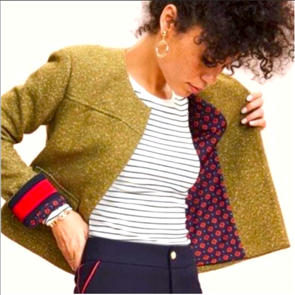 “A new day” Green tweed jacket